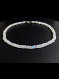 White Labradorite (Rainbow Moonstone) Necklace — Rondelle 3-5mm | 50 cm