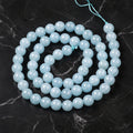 Natural Aquamarine Chalcedony — Round Beads 6/8/10/12mm | Strand ~38 cm