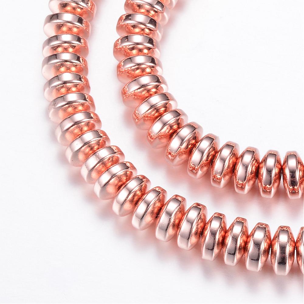 Ematite — Rondelle 6x2,5 mm | Golden, Rose Gold | Filo ~40 cm