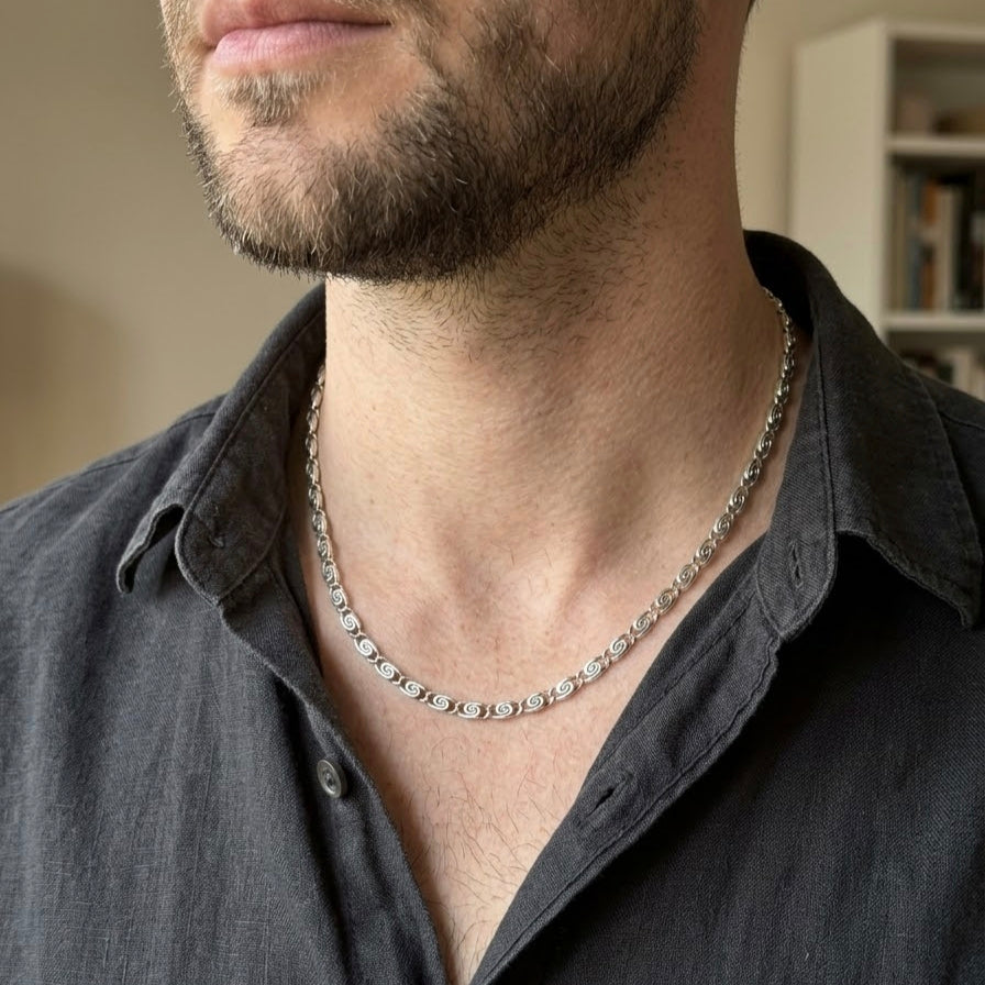 Stainless Steel Necklace — Snail Chain 4mm | 50 cm