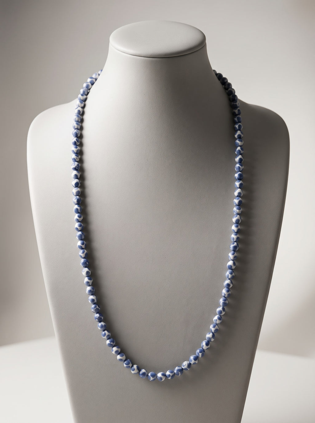 Collana Mala Annodata di Agata Tibetana Dorso di Tartaruga — 8mm | 80 cm