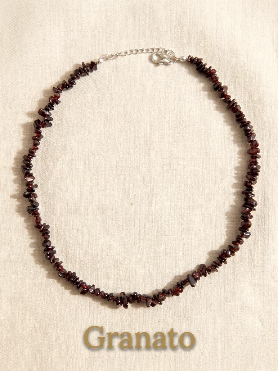 Natural Stone Chip Necklace — Apatite, Fluorite, Obsidian and more | 40 cm