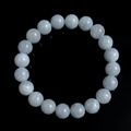 Bracciale di Calcedonio Acquamarina — Sfere 10mm | 18-19 cm
