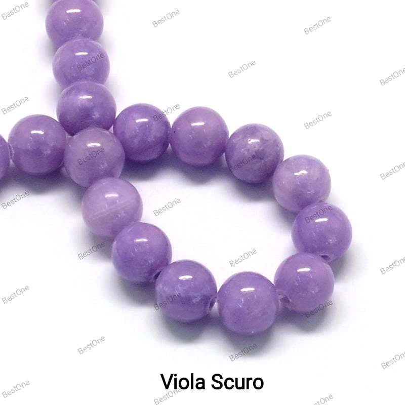 Natural Jade — Round Beads 6/8mm Various Colors | Strand ~40 cm