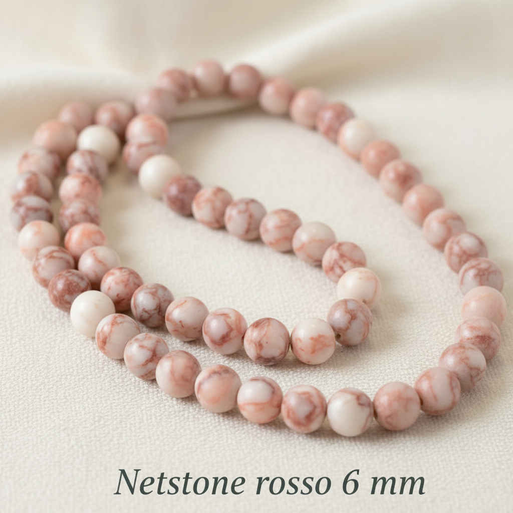 Natural Red Netstone Jasper — Round Beads 4/6/8/10mm | Strand ~38 cm