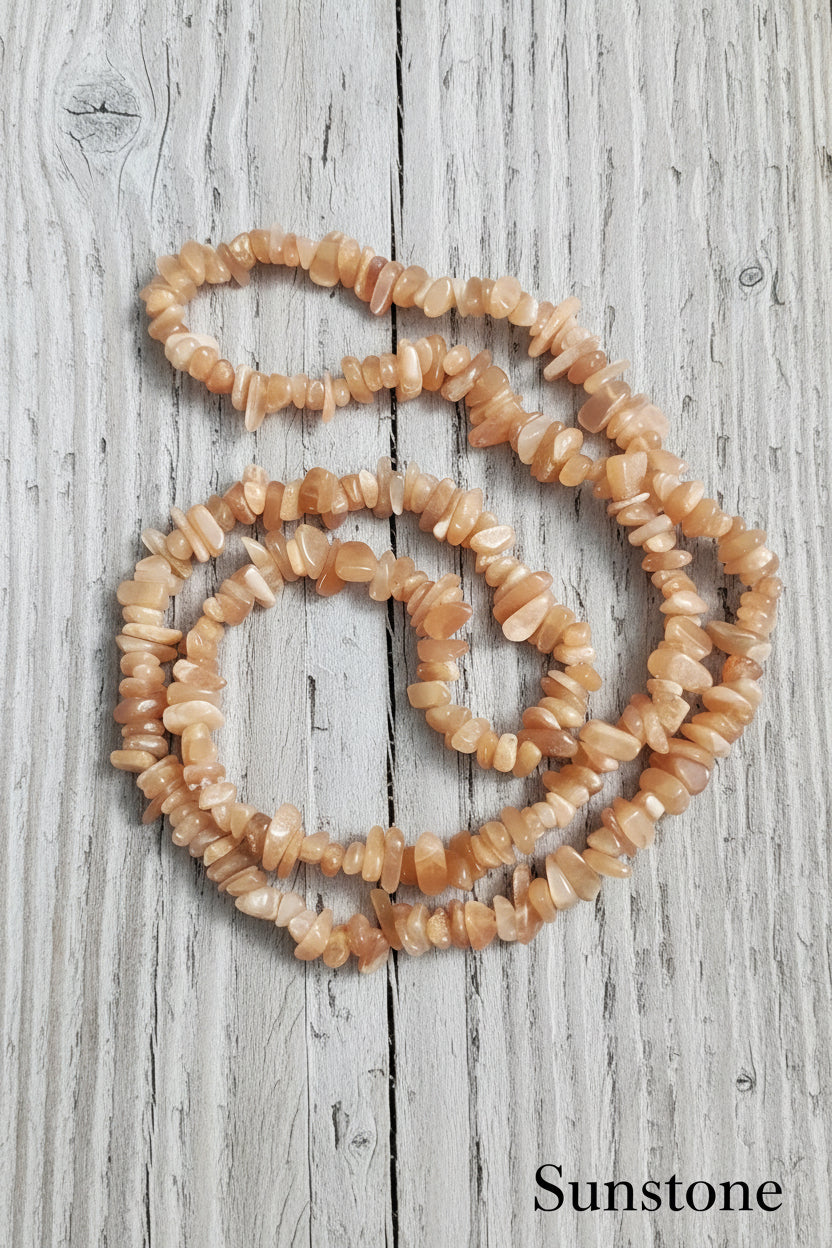 Collana Chips di Pietre Naturali — Ametista, Amazzonite, Fluorite, Lapislazzuli e molte altre | 80 cm