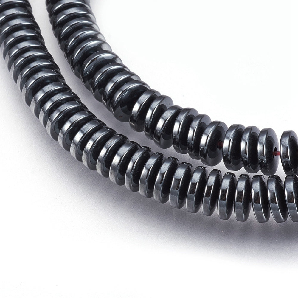 Ematite — Rondelle Nere 6x2mm | Filo ~40 cm