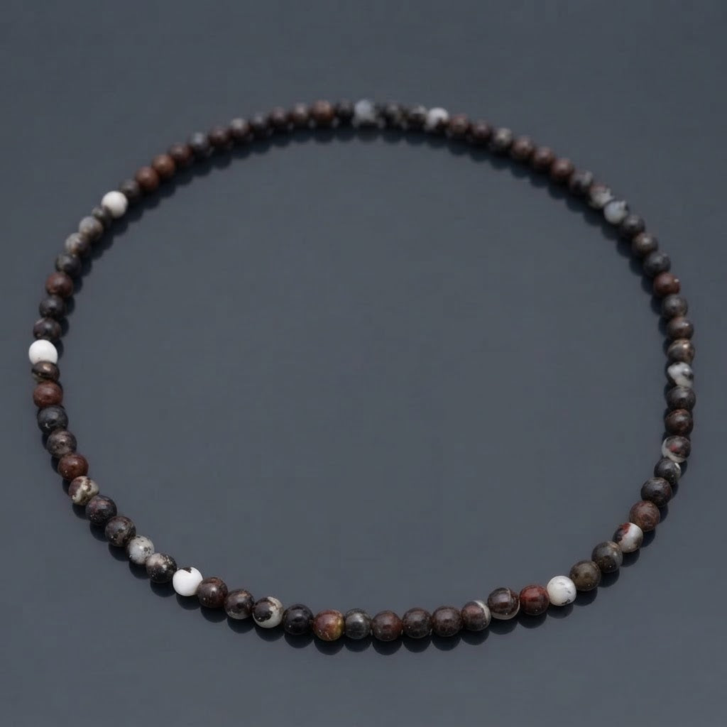 Collana di Diaspro Brecciato — Sfere 6mm | 45 o 50 cm