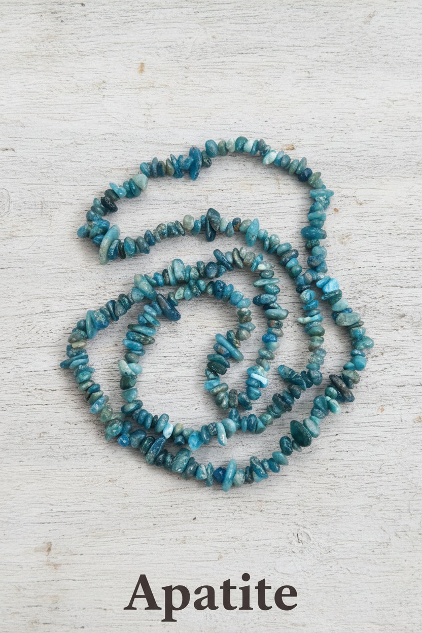 Collana Chips di Pietre Naturali — Ametista, Amazzonite, Fluorite, Lapislazzuli e molte altre | 80 cm